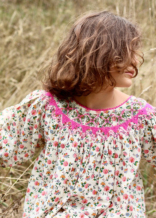 bonjour diary butterfly blouse  4Y